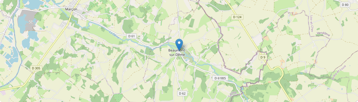 Beaumont-sur-Dême - Carte