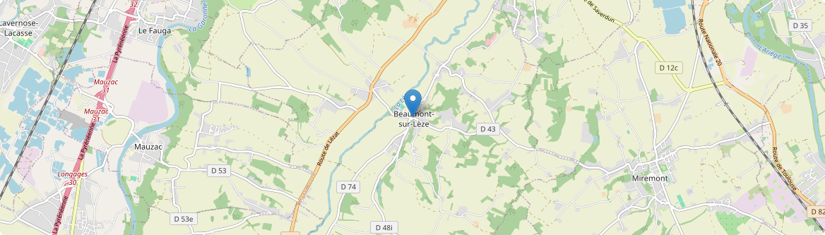 Beaumont-sur-Lèze - Carte