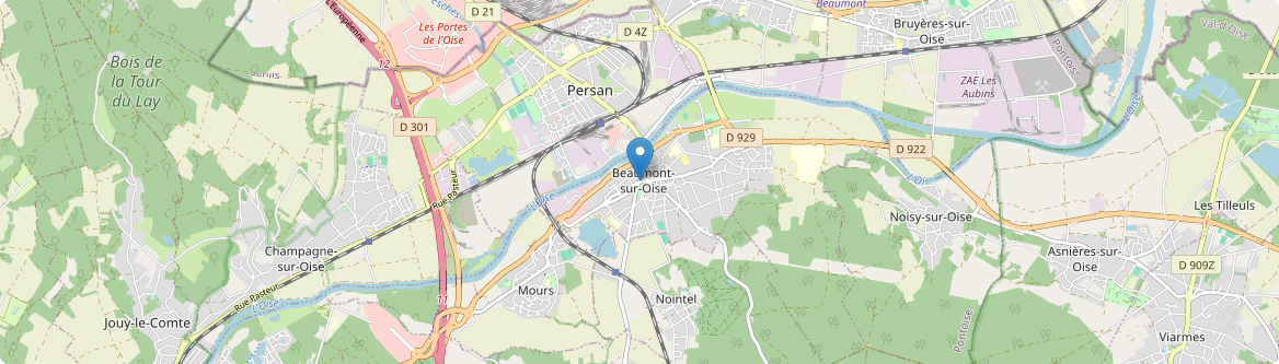 Beaumont-sur-Oise - Carte