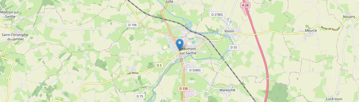 Beaumont-sur-Sarthe - Carte