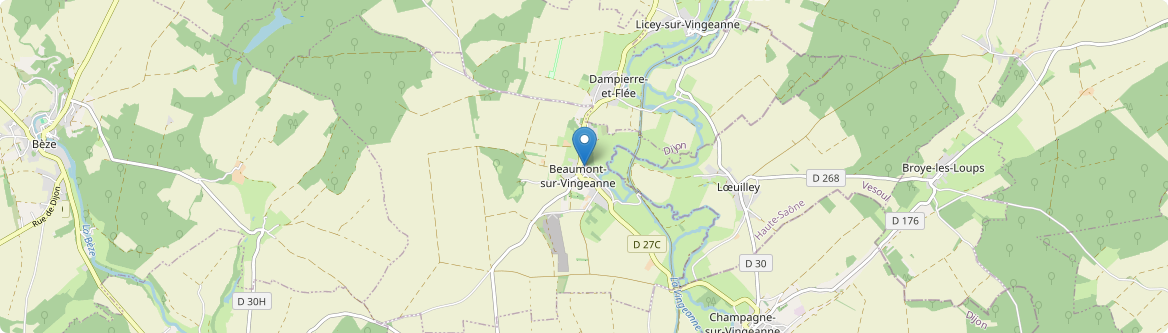 Beaumont-sur-Vingeanne - Carte