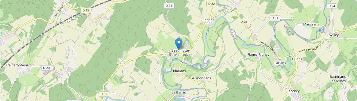 Beaumotte-Aubertans - Carte