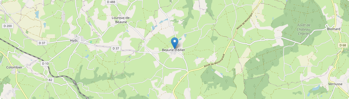 Beaune-d'Allier - Carte