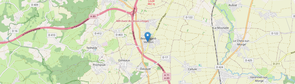 Beauregard-Vendon - Carte