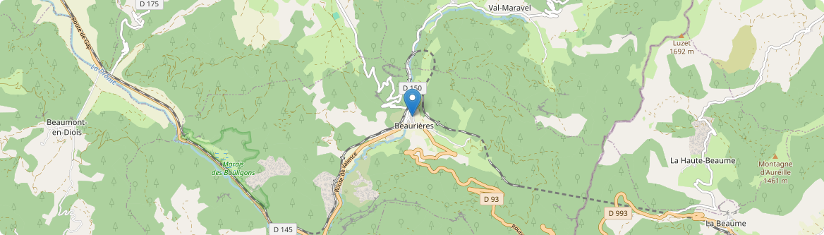 Beaurières - Carte