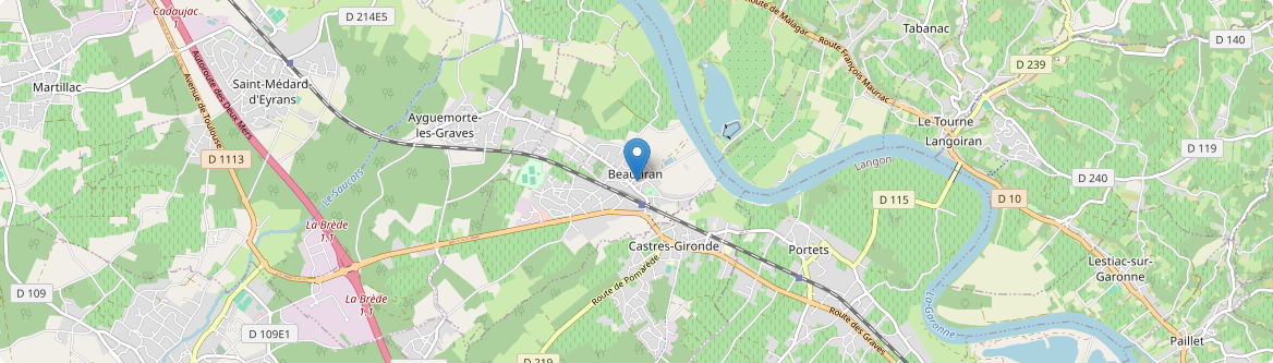 Beautiran - Carte
