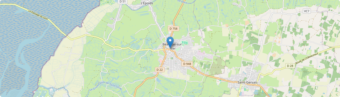 Beauvoir-sur-Mer - Carte
