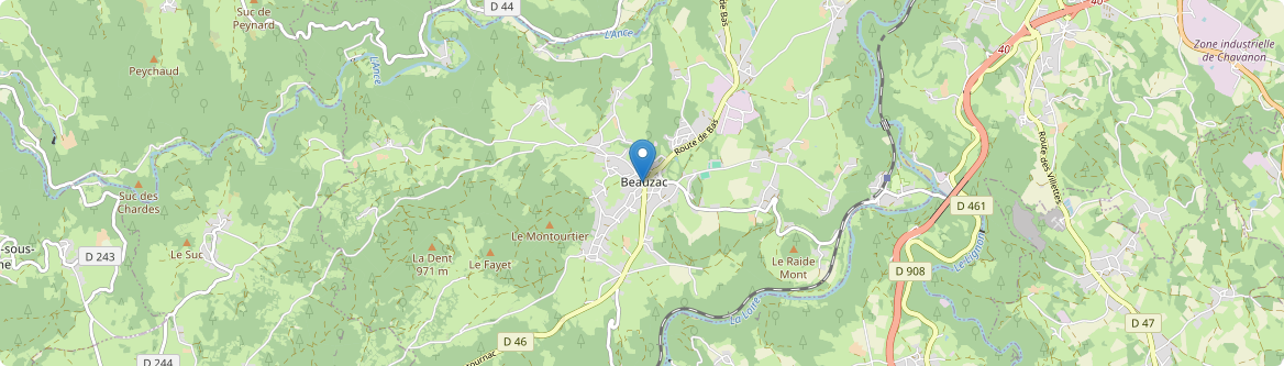 Beauzac - Carte