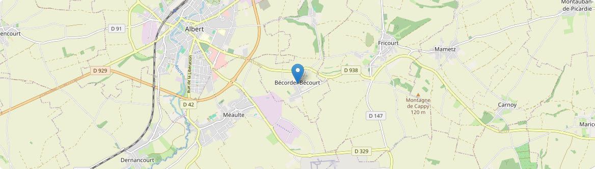 Bécordel-Bécourt - Carte