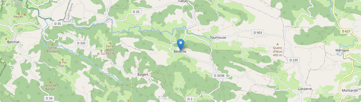 Bédeille - Carte