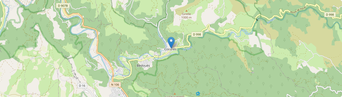 Bédouès-Cocurès - Carte