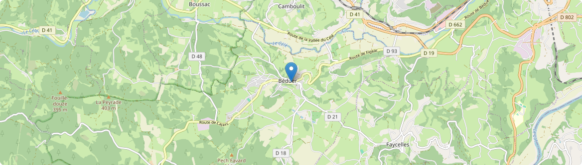 Béduer - Carte