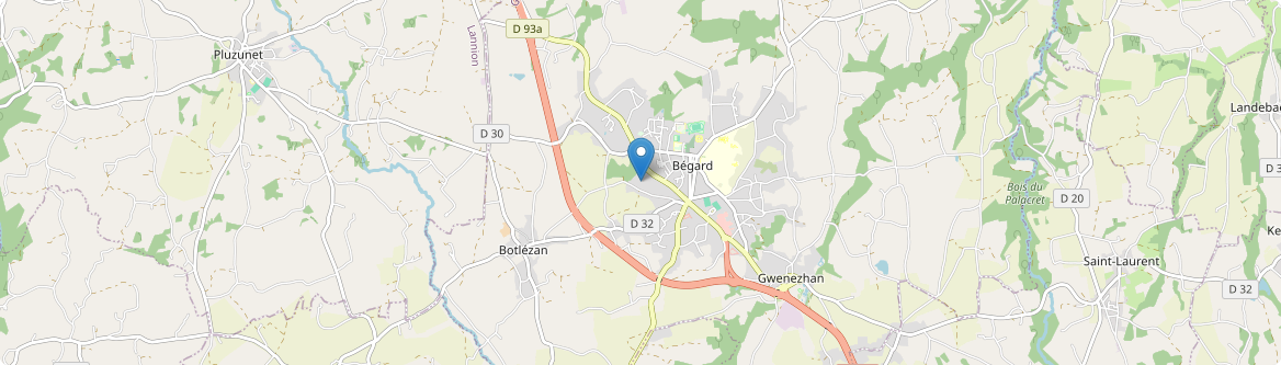 Bégard - Carte