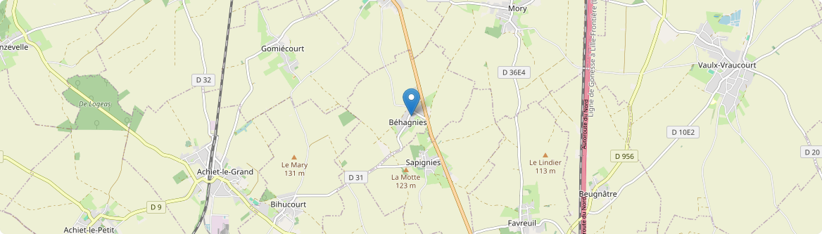 Béhagnies - Carte