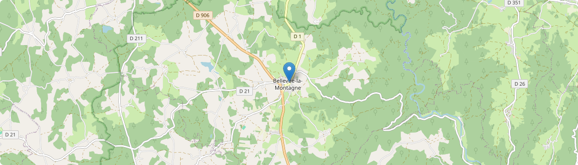 Bellevue-la-Montagne - Carte