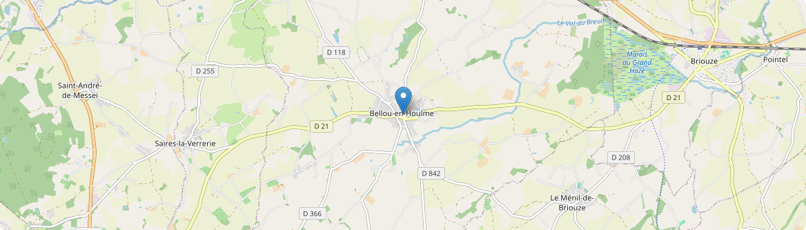 Bellou-en-Houlme - Carte