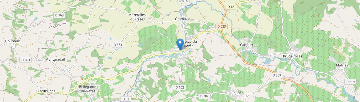 Belvèze-du-Razès - Carte