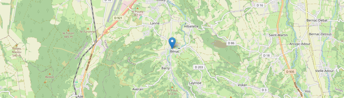 Bénac - Carte