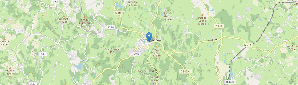 Bénévent-l'Abbaye - Carte