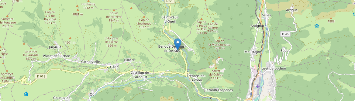 Benque-Dessous-et-Dessus - Carte