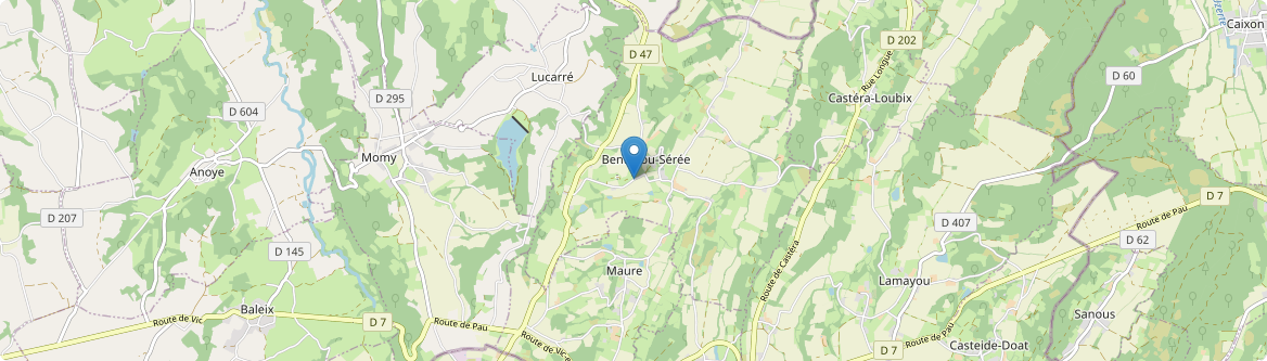 Bentayou-Sérée - Carte