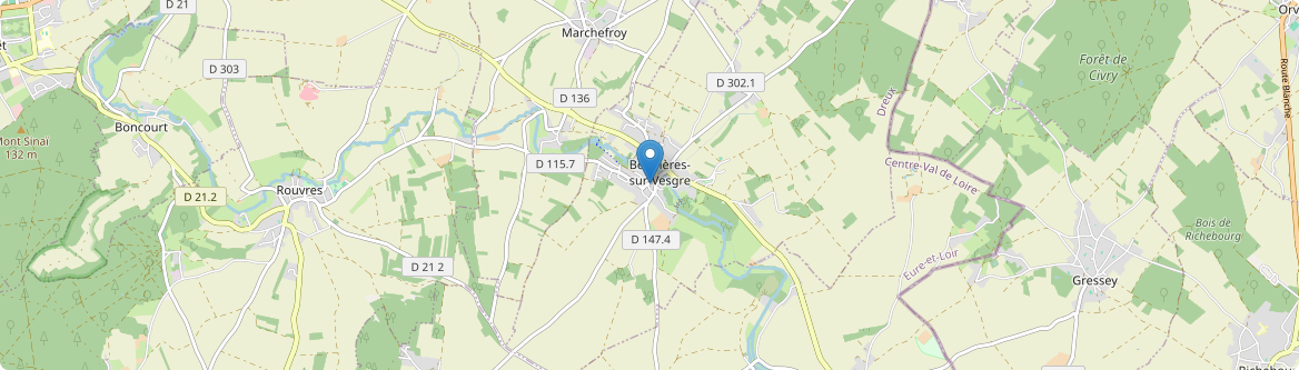 Berchères-sur-Vesgre - Carte