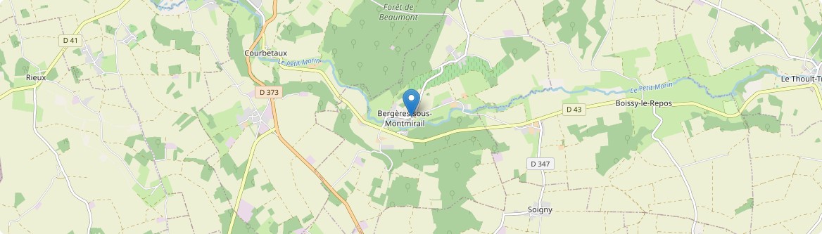 Bergères-sous-Montmirail - Carte
