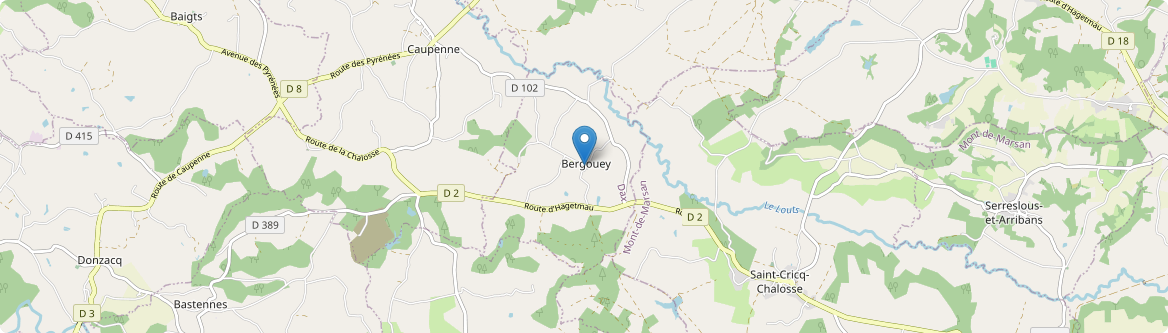 Bergouey - Carte