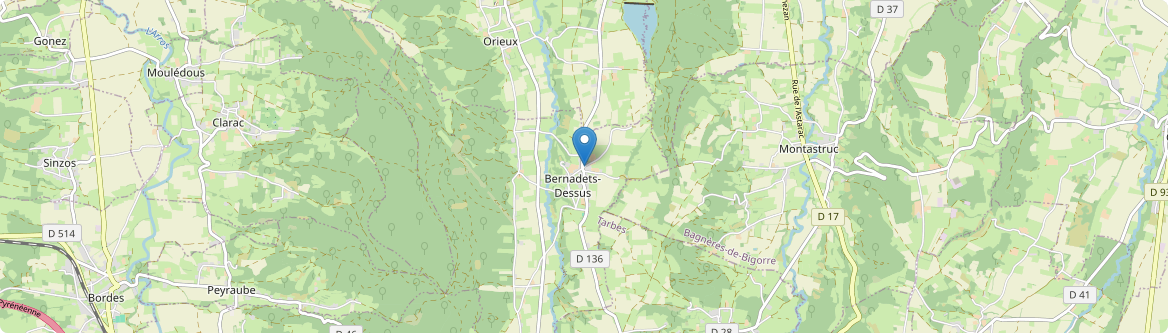 Bernadets-Dessus - Carte