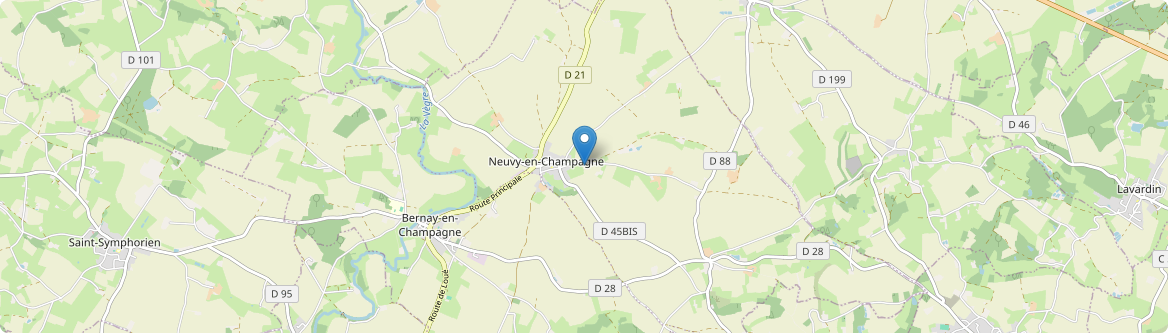 Bernay-Neuvy-en-Champagne - Carte