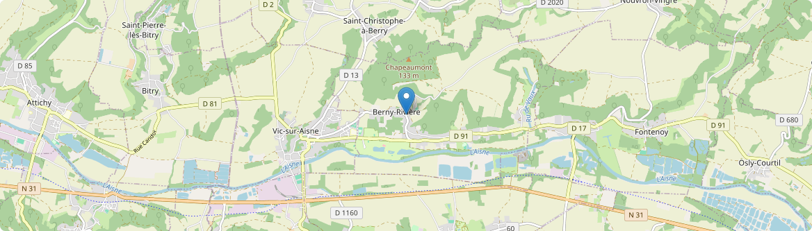 Berny-Rivière - Carte