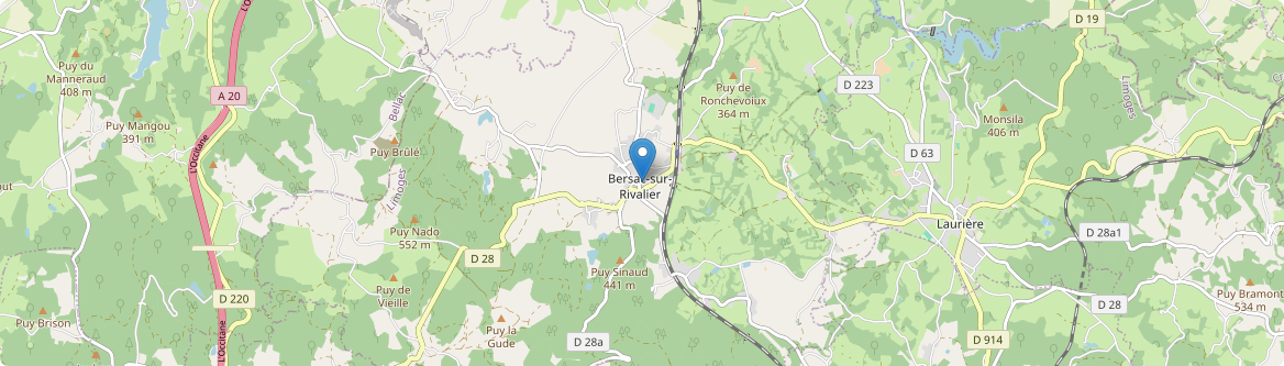 Bersac-sur-Rivalier - Carte