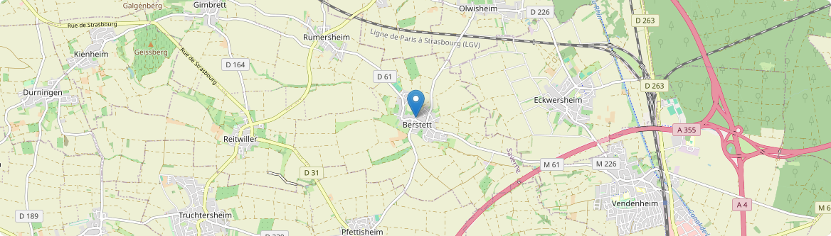 Berstett - Carte