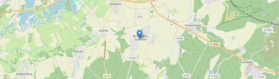 Bertaucourt-Epourdon - Carte