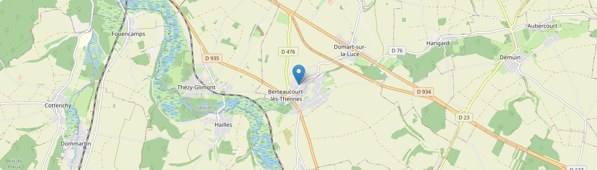 Berteaucourt-lès-Thennes - Carte