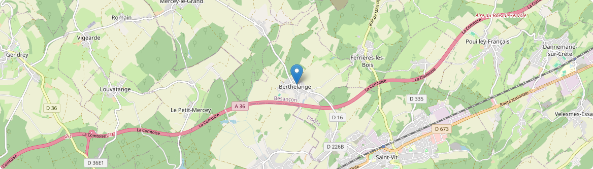Berthelange - Carte