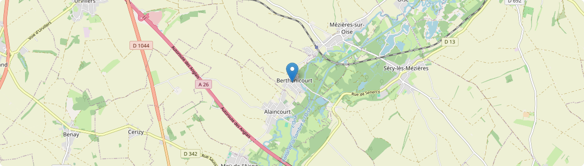 Berthenicourt - Carte