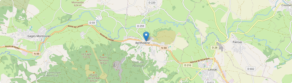 Bertholène - Carte