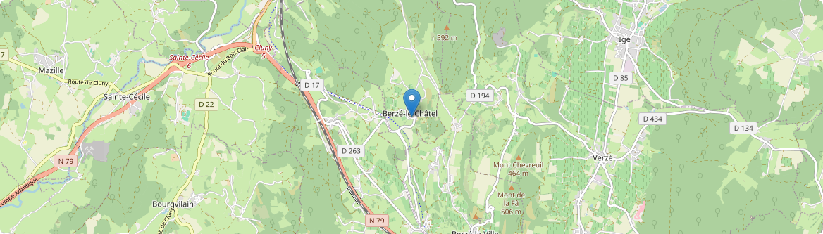 Berzé-le-Châtel - Carte