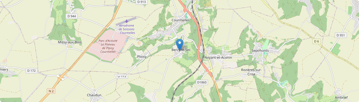 Berzy-le-Sec - Carte