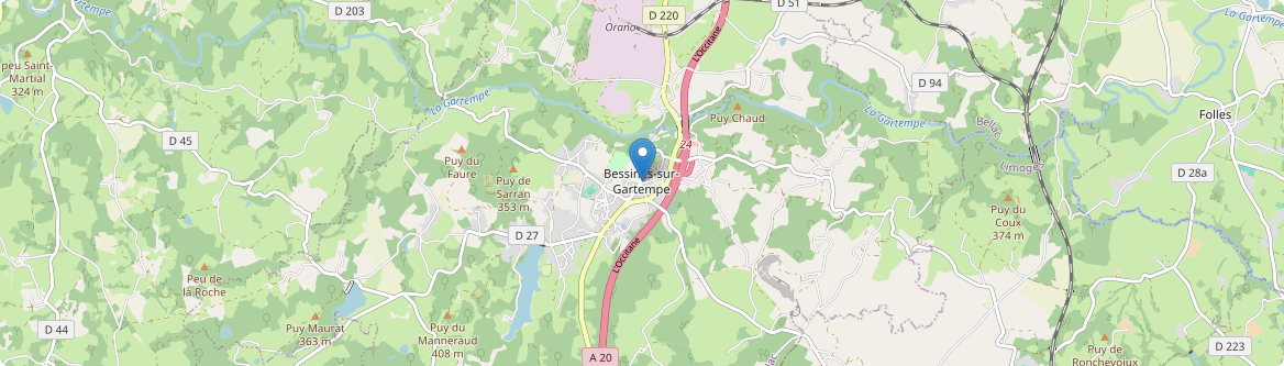 Bessines-sur-Gartempe - Carte