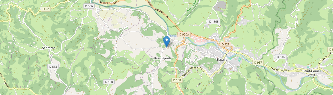 Bessuéjouls - Carte