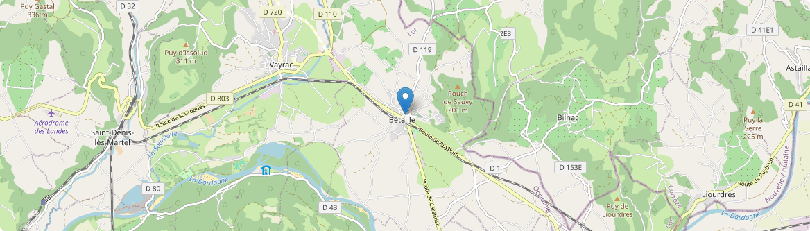 Bétaille - Carte