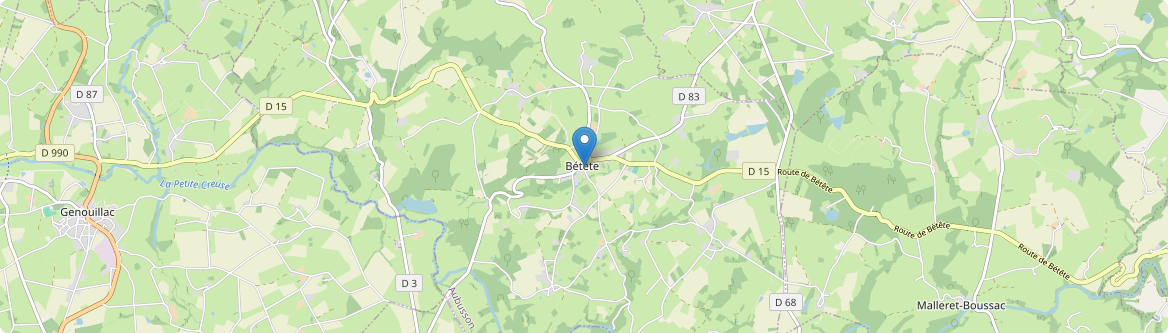 Bétête - Carte