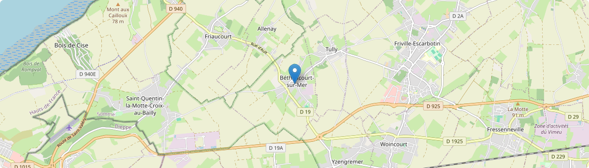 Béthencourt-sur-Mer - Carte