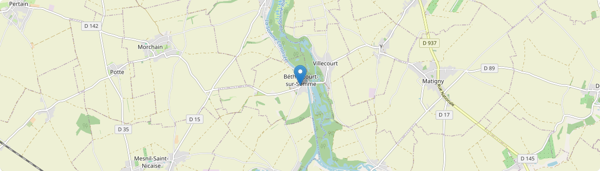 Béthencourt-sur-Somme - Carte