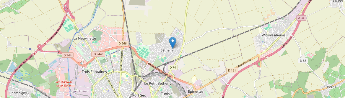 Bétheny - Carte
