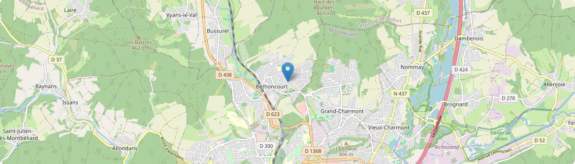 Bethoncourt - Carte