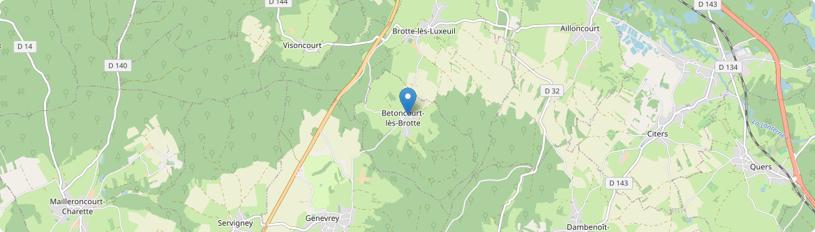Betoncourt-lès-Brotte - Carte