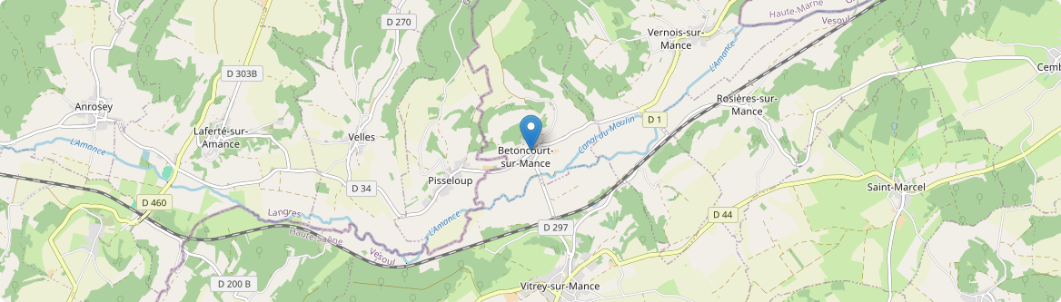 Betoncourt-sur-Mance - Carte